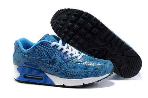 Nike Air Max 90 Mens Black Blue White Factory Outlet